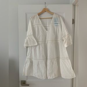 NWT White swim dress coverup